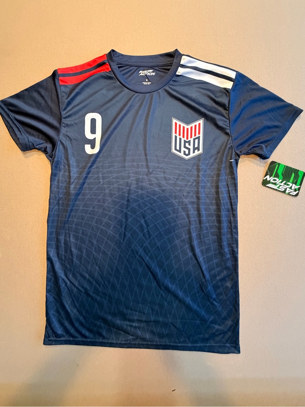 Fast Action USA Soccer Jersey Number 9 Size Small